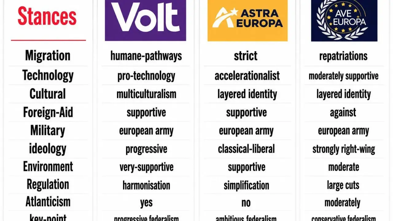 Confronto tra posizioni politiche: migrazione, tecnologia, cultura. Spiegazione semplice del federalismo progressivo e ambizioso.