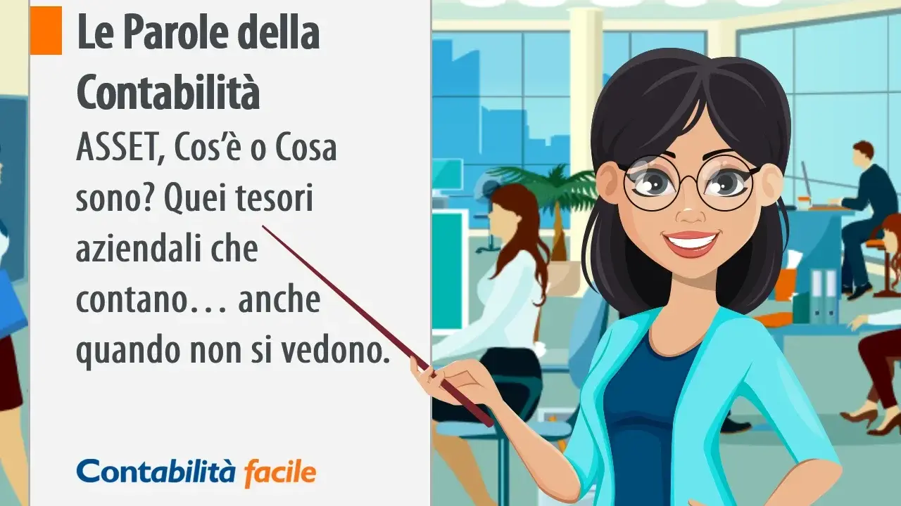 Spiegazione del significato di asset: tesori aziendali che contano, anche quando non si vedono. Contabilità facile.