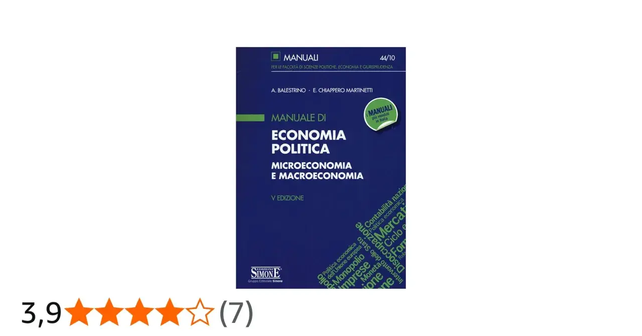 Copertina del manuale "Economia Politica: Microeconomia e Macroeconomia", V edizione.