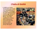 L'Italia di Giolitti: un'illustrazione storica mostra un evento drammatico del 1900, l'assassinio del re Umberto I, che segnò un periodo di tensioni sociali.