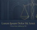Bilancia dorata della giustizia e pergamena su sfondo architettonico classico. Il **dies ad quem** della giustizia è sempre presente.