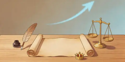 Un rotolo di pergamena, una piuma, un calamaio, una corona e una bilancia. L'immagine evoca il concetto di "statuto albertino cos'è" e la sua importanza storica.