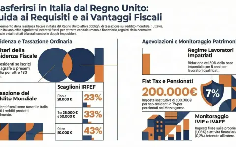 Guida ai vantaggi fiscali per chi si trasferisce dall'UK all'Italia. L'offerta pubblica di acquisto di residenza fiscale offre incentivi.