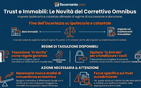 Novità su trust e immobili: imposte ipotecarie e catastali allineate. Analisi economica necessaria per valutare convenienza e rischio fiscale.