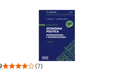 Copertina del manuale "Economia Politica: Microeconomia e Macroeconomia", V edizione.