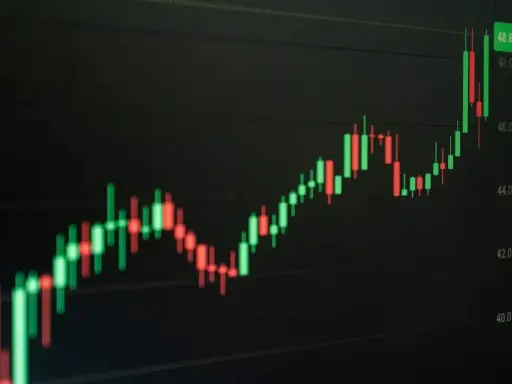 Grafico a candele con trend rialzista, che ricorda la stabilità del gold exchange standard.