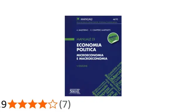 Copertina del manuale "Economia Politica: Microeconomia e Macroeconomia", V edizione.