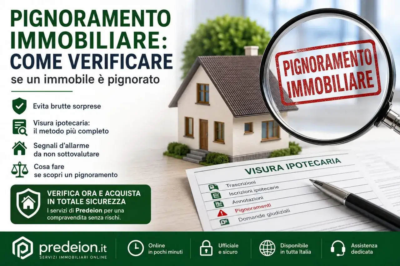 Verifica se un immobile &egrave; pignorato con una visura ipotecaria. Scopri il significato di pignoramento immobiliare e come evitare rischi.
