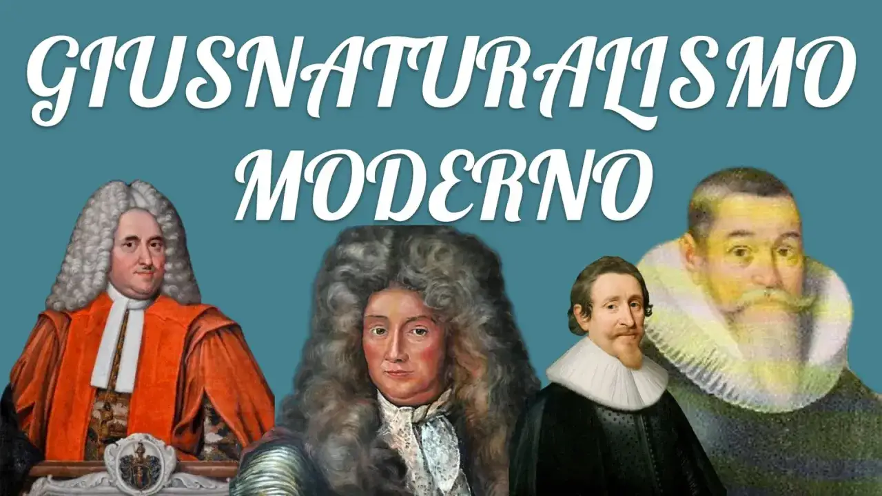 Volti di pensatori che hanno plasmato il diritto naturale moderno.