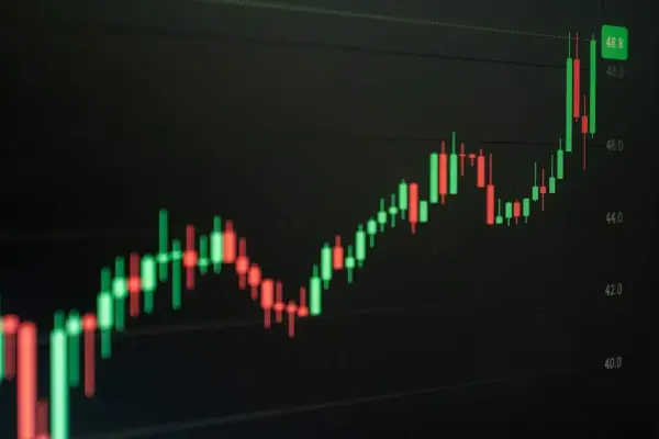 Grafico a candele con trend rialzista, che ricorda la stabilità del gold exchange standard.